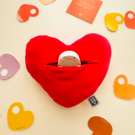 Hartenknuffel met geluidsboodschap