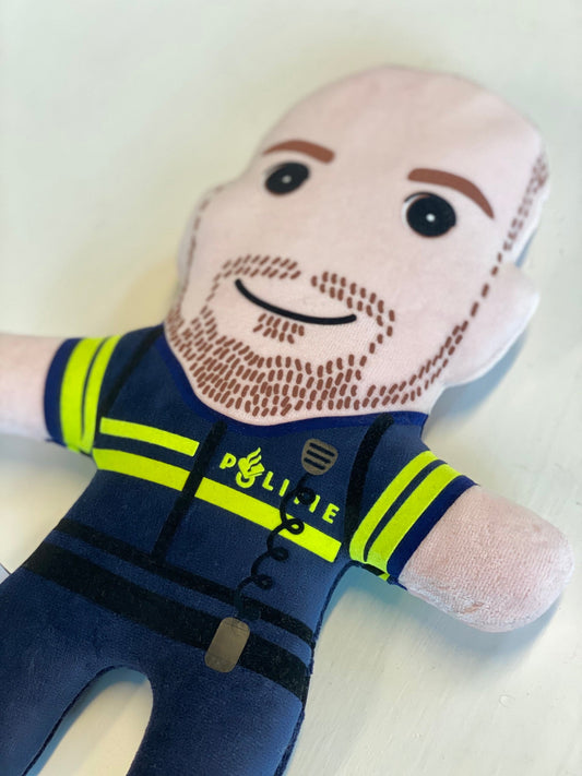 Gepersonaliseerde knuffel van papa voor kind dat ouder mist
