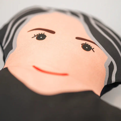 Een close-up van een kussenportret van een persoon